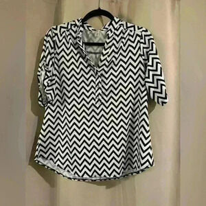Women’s Navy Blue PerSeption Petite Blouse